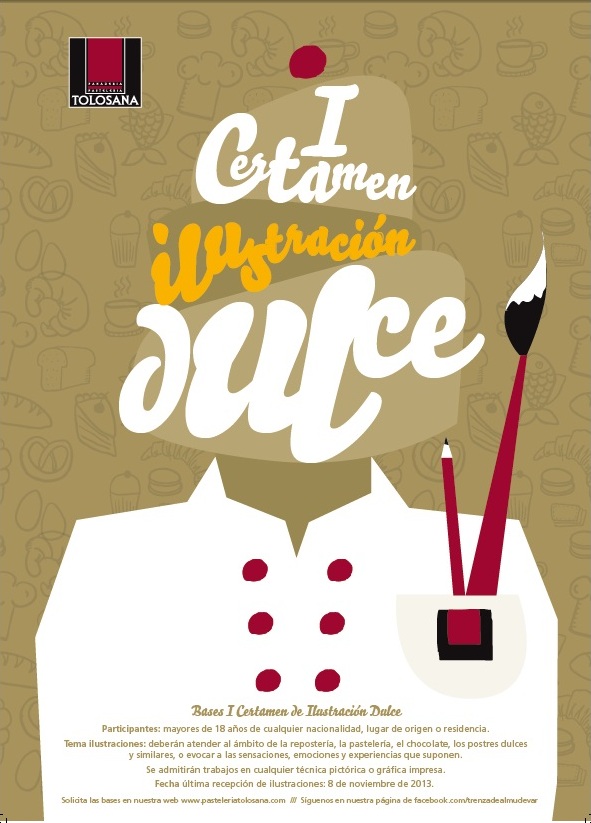 cartel del I Certamen de Ilustración Dulce