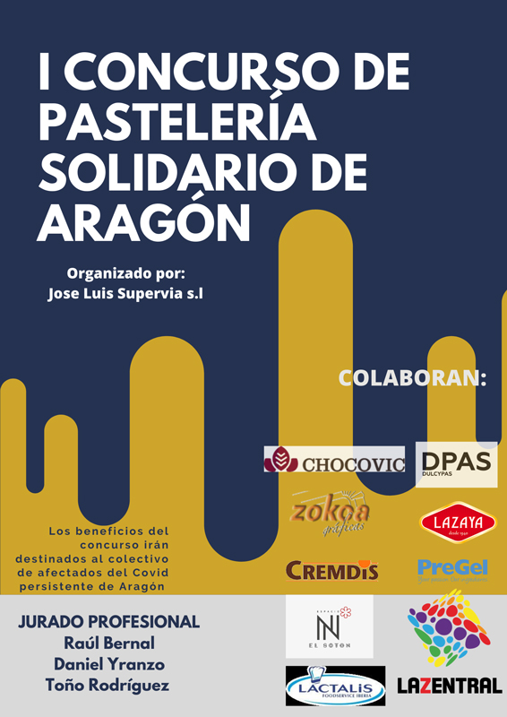 Cartel del primer concurso de pastelería solidario de aragón
