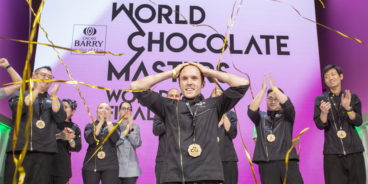 Lluc Crusellas tras anunciar su victoria en el World Chocolate Masters