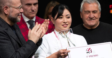 Noelia Tomoshige, pastelera revelación de Madrid Fusión con un postre japonés-andaluz