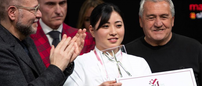 Noelia Tomoshige, pastelera revelación de Madrid Fusión con un postre japonés-andaluz