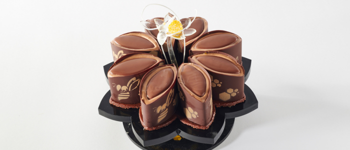 Flor de abeja, tarta de chocolate para compartir del equipo italiano ganador de la CMP 